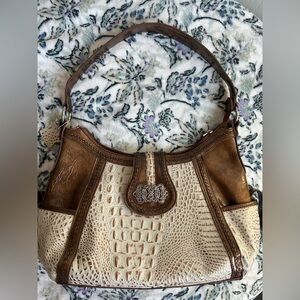 Marc Chantel Brown and tan Handbag Y2K